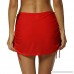 LAPAYA Women's Skirted Bikini Bottom Ruched Tummy Control Swim Skirt Swimsuit Red B07CGCR39G